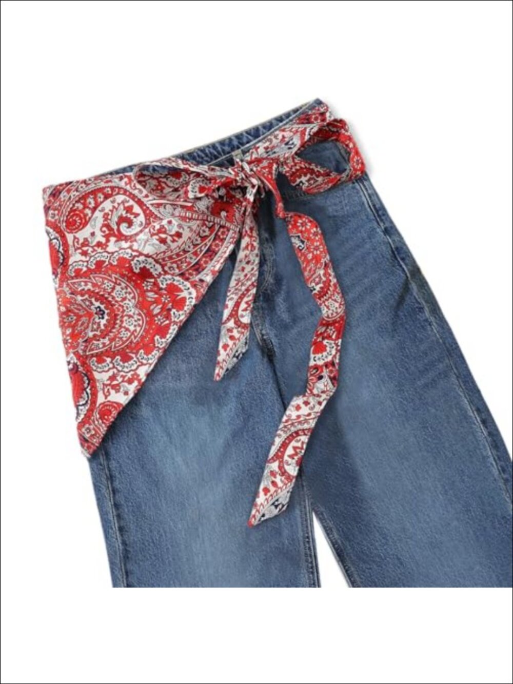 Women's Long Satin Triangle Skinny Scarf Belt Waist Sash Wrap Boho